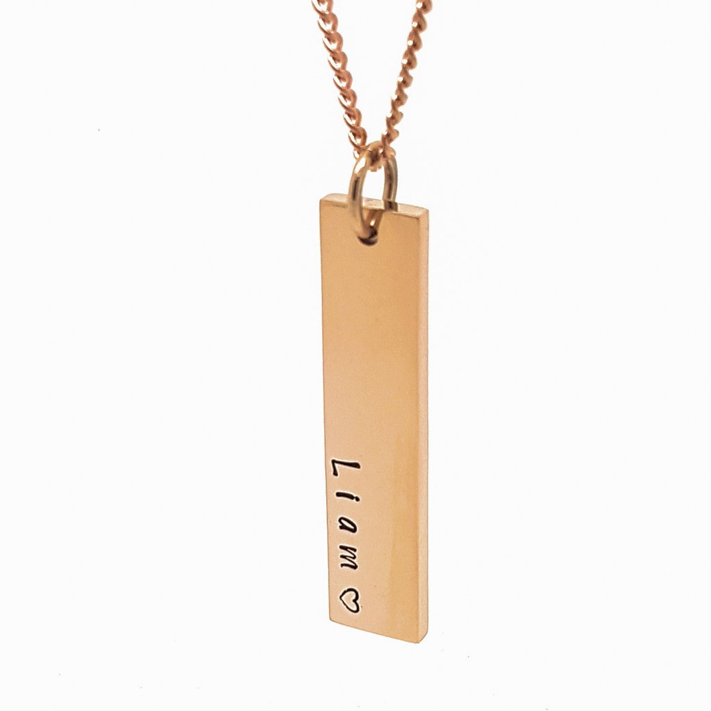Rose Gold Vertical Bar Pendant