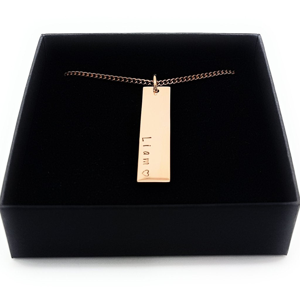 Rose Gold Vertical Bar Pendant