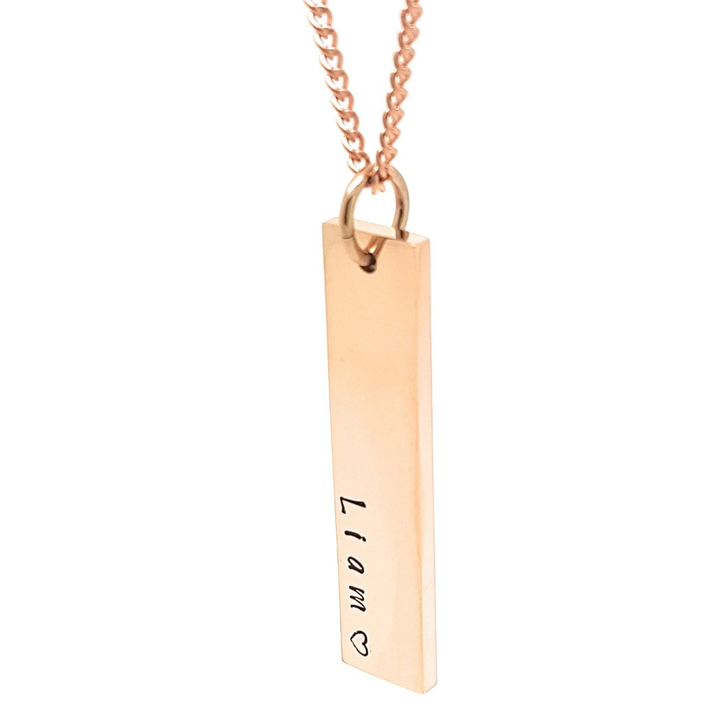 Rose Gold Vertical Bar Pendant