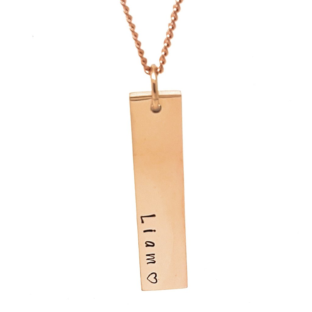 Rose Gold Vertical Bar Pendant