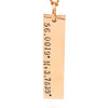 Rose Gold Vertical Bar Pendant