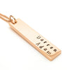 Rose Gold Vertical Bar Pendant