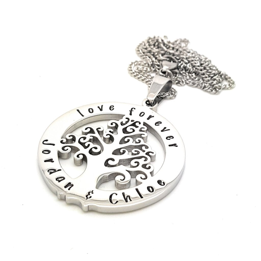 Silver Circle Tree of Life Pendant