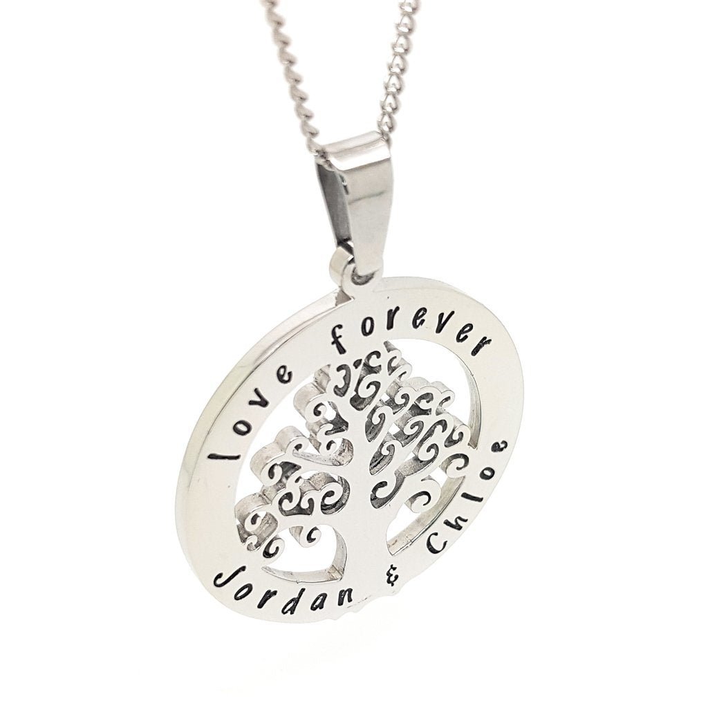 Silver Circle Tree of Life Pendant