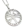 Silver Oval Tree Affirmation Pendant