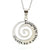 Silver Spiral Wave Pendant