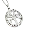 Silver Tree of Life Affirmation Pendant