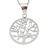 Silver Tree of Life Circle Pendant