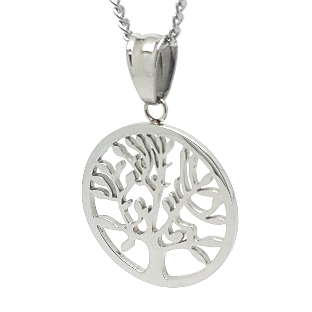 Silver Tree of Life Circle Pendant