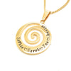 Spiral Wave Pendant Personalised