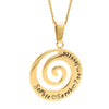 Spiral Wave Pendant Personalised