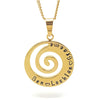 Spiral Wave Pendant Personalised