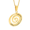 Spiral Wave Pendant Personalised