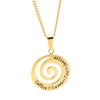 Spiral Wave Pendant Personalised