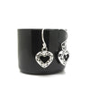 Coorabell Crafts Sterling Silver Love Heart Filigree Drop Earrings