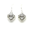 Coorabell Crafts Sterling Silver Love Heart Filigree Drop Earrings