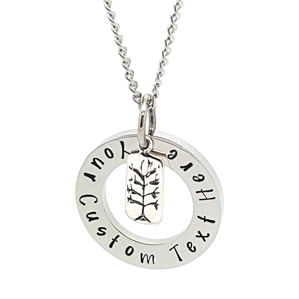 Tree Charm Personalised Necklace