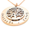 Tree of Life Personalised Jewellery Rose Gold and Silver