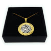 Two-tone Gold and Silver with Filigree Flower Pendant