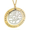 Two-tone Gold Circle with Large Tree Charm