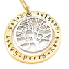 Two-tone Gold Circle with Large Tree Charm