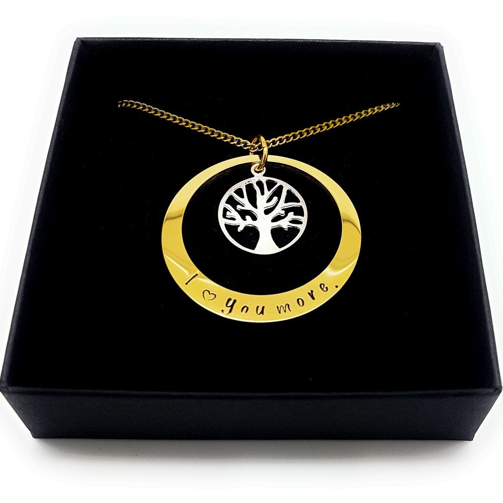 Two Tone Personalised Tree Necklace