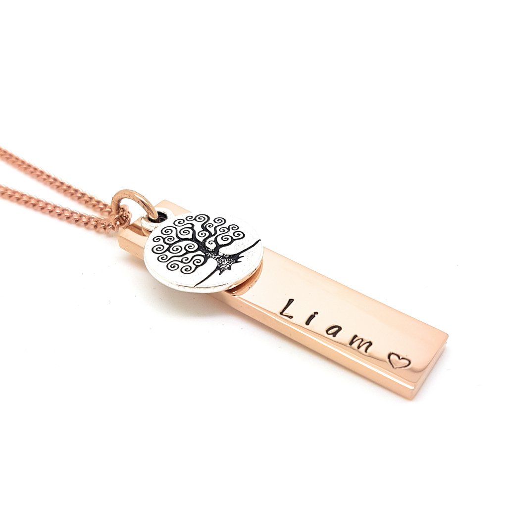 Coorabell Crafts Verticle Bar Pendant with Tree Charm