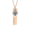 Vertical Bar Pendant with Tree Charm