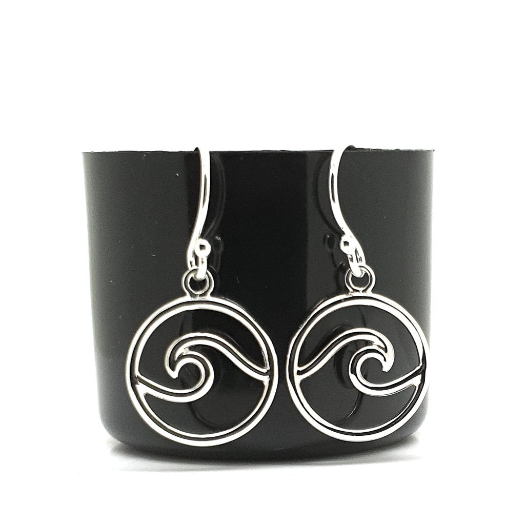 Coorabell Crafts Wave Ocean Earrings Sterling Silver