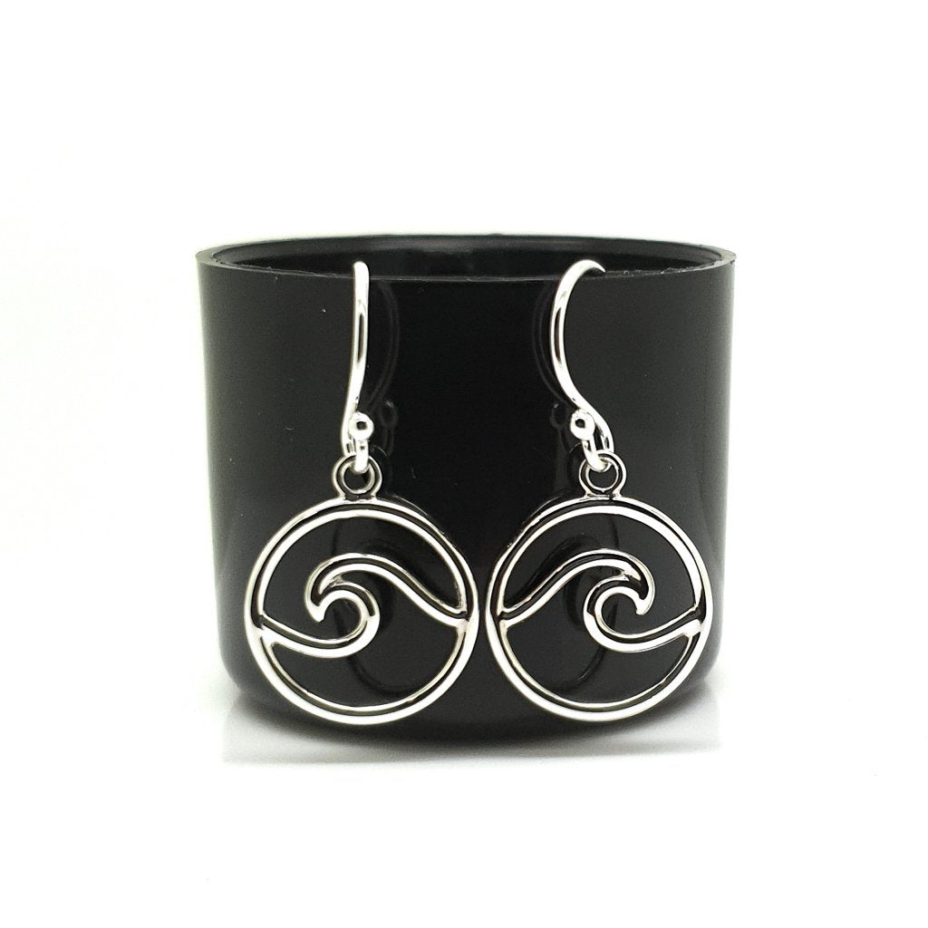 Coorabell Crafts Wave Ocean Earrings Sterling Silver