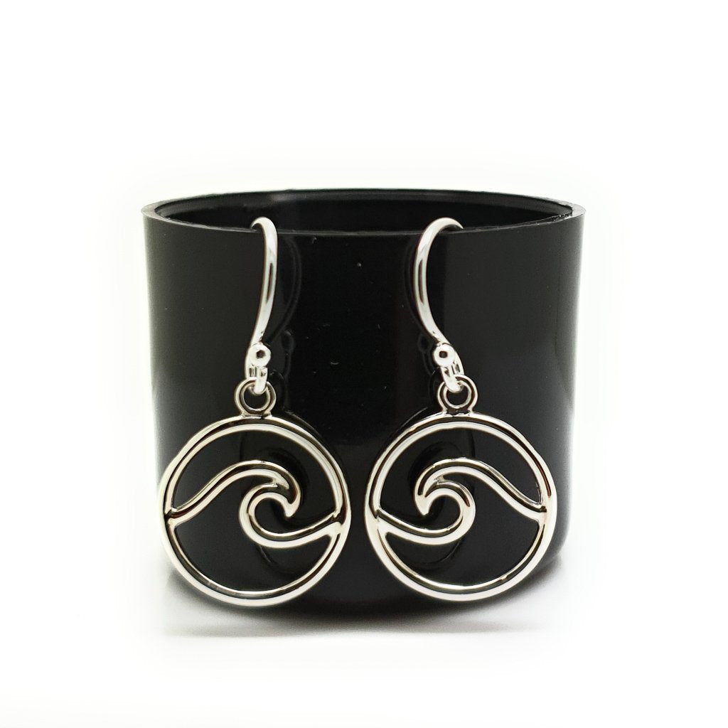 Coorabell Crafts Wave Ocean Earrings Sterling Silver