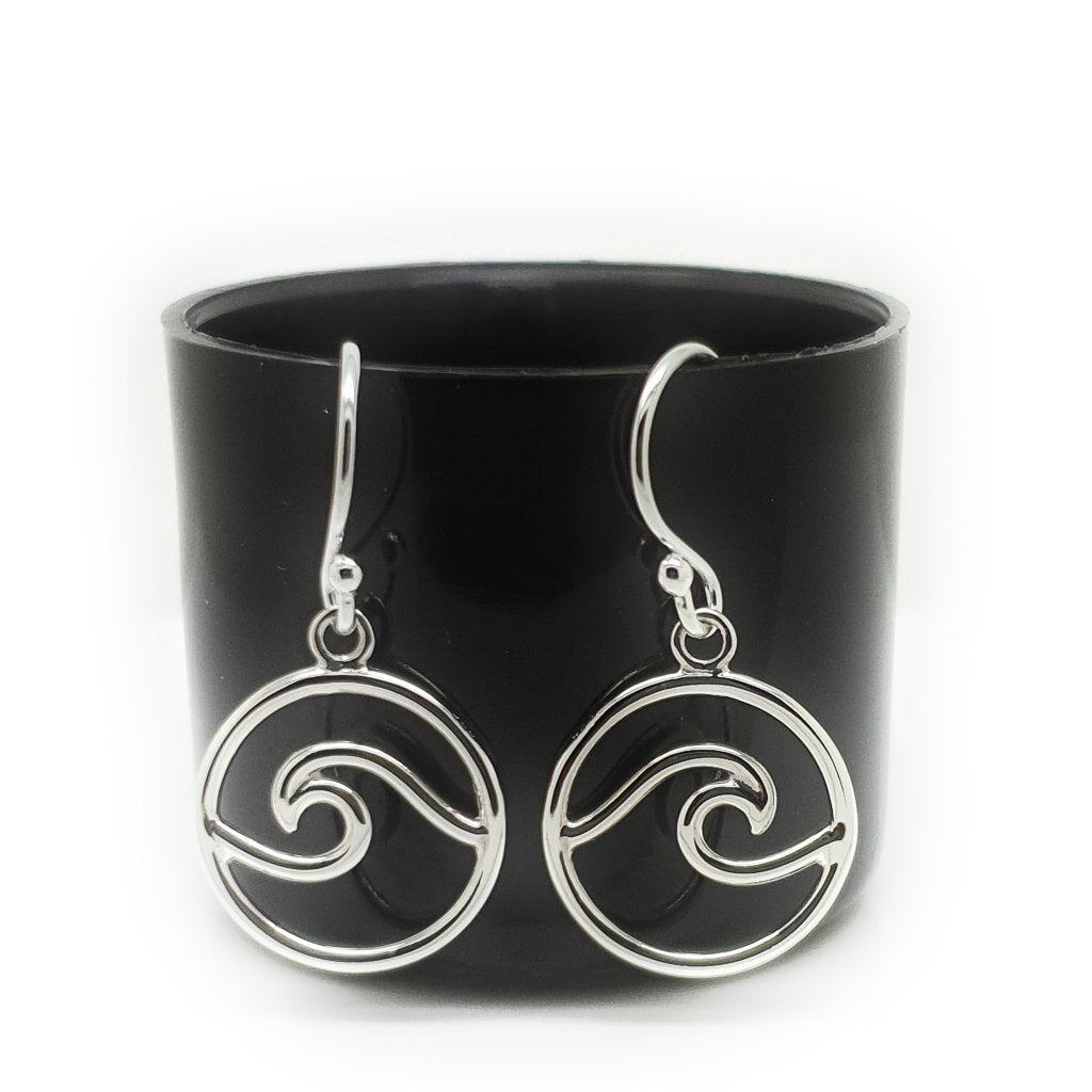Coorabell Crafts Wave Ocean Earrings Sterling Silver