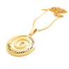 Coorabell Crafts Wave Spiral Gold Pendant