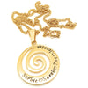 Coorabell Crafts Wave Spiral Gold Pendant