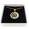 Coorabell Crafts Wave Spiral Gold Pendant